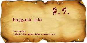 Hajgató Ida névjegykártya